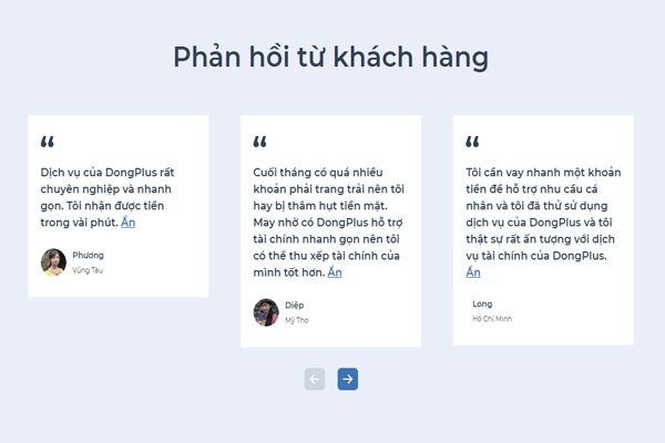 các đánh giá từ khách hàng của dongplus