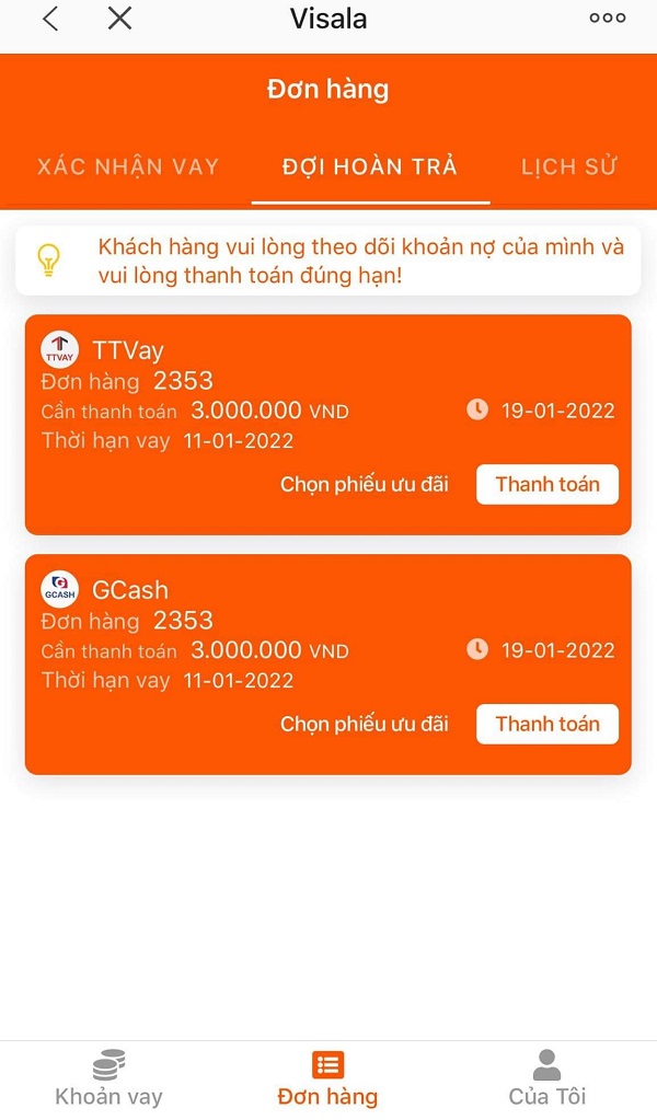 visala vay tiền