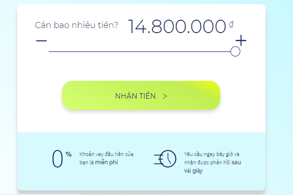 Credy có hạn mức vay cao