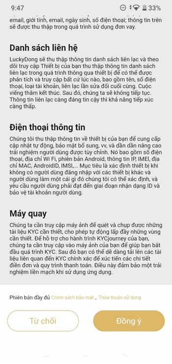 App yêu cầu nhiều quyền khi cài đặt
